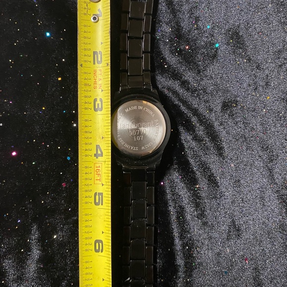 Ladies Beautiful Lane Bryant Black Round Face Watch Very Nice multicolor numbers - Picture 5 of 5